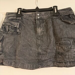 Reclaimed Vintage Charcoal Mini Skirt